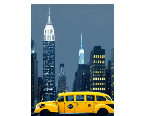 new york taxi,yellow taxi,taxi cab,yellow car,taxicab,taxicabs,schoolbus,school bus,schoolbuses,yellow jeep,autorickshaw,microbus,nycticebus,cabbie,big apple,chrysler building,city bus,citybus,vwbus,taxi,Illustration,Retro,Retro 15