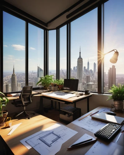 modern office,blur office background,cryengine,daylighting,offices,office desk,furnished office,3d rendering,sky apartment,office,penthouses,creative office,working space,morning light,desk lamp,smartsuite,skyscraping,bureaux,office buildings,office worker,Illustration,Retro,Retro 04