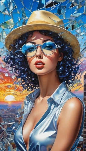 welin,dazzler,adnate,glass painting,viveros,pintura,art painting,fantasy art,world digital painting,italian painter,panama hat,high sun hat,pittura,straw hat,inanna,beach background,meticulous painting,jasinski,jigsaw puzzle,oil painting on canvas,Conceptual Art,Daily,Daily 21