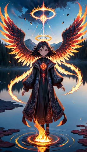 fire angel,uniphoenix,seraph,pheonix,angelfire,seraphim,phoenix,flame spirit,archangel,phoenixes,the archangel,angelology,flame robin,samael,metatron,adelpha,uriel,winged heart,pentecostalist,samuil,Anime,Anime,General