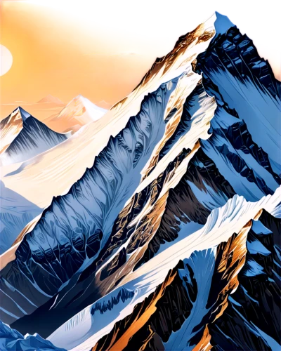 mountains,snowy peaks,snow mountains,moutains,mountainsides,mountain,alpine landscape,mountain slope,icefields,high mountains,glacier,mountainside,high alps,mountainous,mountaintops,mountain ranges,mountain range,mountain world,icefield,mountain valleys,Illustration,Abstract Fantasy,Abstract Fantasy 23
