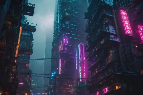 cyberpunk,shanghai,guangzhou,bladerunner,mongkok,cybercity,kowloon,vapor,metropolis,shinjuku,dystopian,colorful city,tokyo city,cityscape,fantasy city,futuristic,dystopias,makati,cybertown,tokyo,Photography,General,Cinematic
