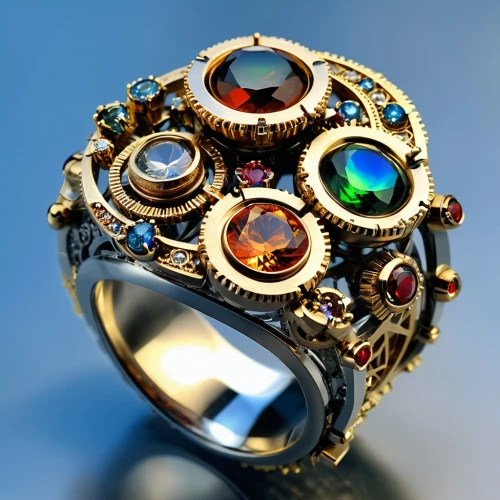 colorful ring,ring with ornament,ring jewelry,circular ring,engagement ring,wedding ring,ornate pocket watch,steampunk gears,golden ring,anello,finger ring,tourbillon,jewelled,engagement rings,bejewelled,jeweller,ringen,steampunk,ring,orler,Photography,General,Realistic
