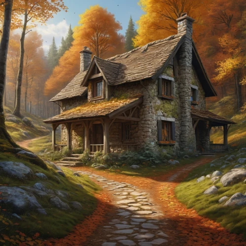 house in the forest,house in mountains,lonely house,little house,small house,country cottage,cottage,house in the mountains,home landscape,witch's house,summer cottage,traditional house,fisherman's house,small cabin,ancient house,crispy house,the cabin in the mountains,autumn background,autumn landscape,fall landscape,Photography,General,Natural
