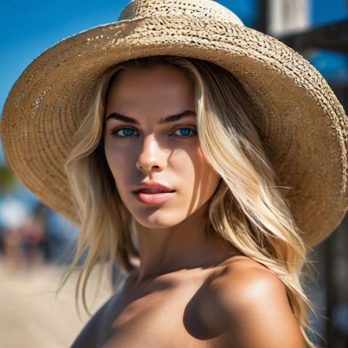 sun hat,straw hat,girl wearing hat,high sun hat,summer hat,esti,silje,sombrero,olya,uliana,ieva,katharina,ksenia,ilinka,alicja,beach background,panama hat,womans seaside hat,akubra,anastasiadis