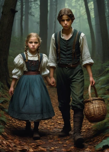 little boy and girl,vintage boy and girl,townsfolk,young couple,girl and boy outdoor,happy children playing in the forest,boy and girl,vintage children,hildebrandt,oil painting on canvas,gavroche,woodlanders,walk with the children,children's background,oil painting,halflings,gretl,gretel,world digital painting,mother and father,Conceptual Art,Fantasy,Fantasy 13
