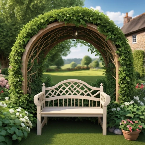 arbour,rose arch,semi circle arch,flower border frame,artificial grass,garden bench,round arch,garden furniture,garden swing,garden fence,garden decor,ivy frame,pergola,dog house frame,wedding frame,garden door,wooden frame,garden decoration,decorative frame,wicker fence,Photography,General,Realistic
