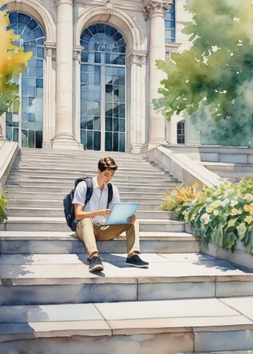 man on a bench,girl studying,scholar,admissions,park bench,student,nyu,laptop,college student,study,campuswide,sjsu,collegiate,illustrator,man with a computer,newsboy,ust,stone bench,home of apple,cwru,Illustration,Paper based,Paper Based 25