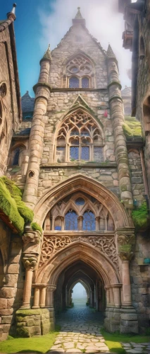 altgeld,arenanet,neverwinter,theed,fairy tale castle,castleguard,kirkwall,castlelike,castle of the corvin,briarcliff,blackgate,castle iron market,riftwar,crenellations,pointed arch,stone background,diagon,warfront,marycrest,stronghold,Illustration,Japanese style,Japanese Style 02