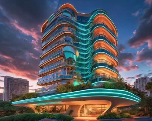 escala,futuristic architecture,largest hotel in dubai,residential tower,sky apartment,the energy tower,hotel barcelona city and coast,hotel riviera,colorful spiral,modern architecture,vdara,renaissance tower,seidler,las olas suites,electric tower,hotel w barcelona,penthouses,jetsons,faena,edificio,Illustration,Retro,Retro 12