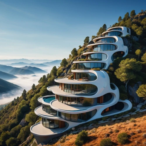 futuristic architecture,dunes house,modern architecture,futuristic landscape,bjarke,terraces,hanging houses,earthship,interlace,penthouses,sky apartment,cube stilt houses,seasteading,hushan,arhitecture,house in the mountains,balconies,house in mountains,beautiful buildings,treehouses,Photography,Documentary Photography,Documentary Photography 08