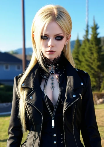 leather jacket,female doll,photo session in bodysuit,lillith,jacket,mmd,barb wire,abigaille,maetel,derivable,momsen,policewoman,black coat,misa,bergdoll,bjd,leathers,marionville,doll's facial features,tanya,Photography,General,Realistic