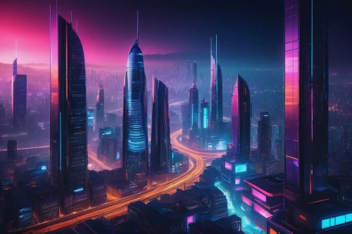cybercity,futuristic landscape,cybertown,cityscape,cyberpunk,cyberport,metropolis,fantasy city,colorful city,futuristic,cyberworld,guangzhou,cyberia,coruscant,cyberscene,city skyline,microdistrict,city at night,urbanworld,dystopian,Illustration,Vector,Vector 11