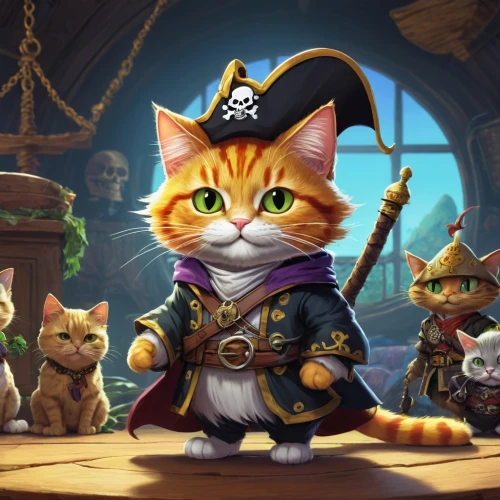 mmogs,pirate treasure,pirate,barranger,kitterman,releasespublications,bucco,catmull,guybrush,piratical,swashbuckler,whydah,cat sparrow,nautical banner,plundering,sot,cat warrior,kittani,pirates,avast,Illustration,American Style,American Style 01