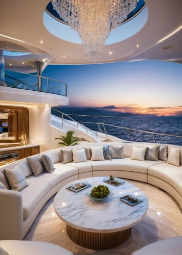 on a yacht,yacht exterior,yacht,superyacht,luxury home interior,superyachts,yachts,penthouses,luxury home,yachting,luxury property,luxury,luxurious,modern living room,benetti,sunseeker,heesen,staterooms,great room,interior modern design,Illustration,Realistic Fantasy,Realistic Fantasy 36