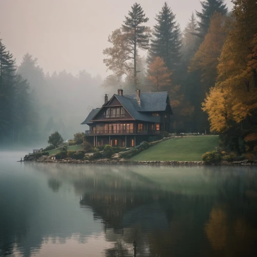 house with lake,house in the forest,house by the water,house in mountains,house in the mountains,summer cottage,forest house,the cabin in the mountains,log home,dreamhouse,cottage,beautiful home,lonely house,wooden house,log cabin,beautiful lake,forest lake,boathouse,fisherman's house,autumn idyll,Photography,General,Natural