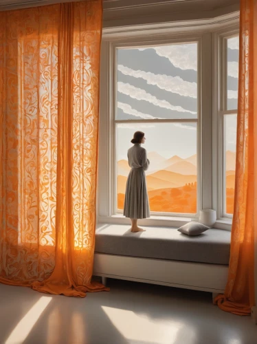 window curtain,sylvania,window with sea view,curtains,a curtain,lace curtains,bedroom window,curtain,windowblinds,the little girl's room,syberia,vettriano,morning light,bedroom,woman silhouette,woman on bed,valances,overlook,window blinds,bay window,Illustration,Vector,Vector 12