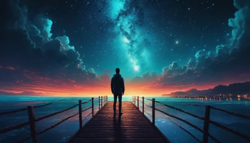 astral traveler,ascential,the night sky,the universe,escapism,astronomical,night sky,universe,the horizon,to be alone,sky,parallax,horizons,beyond,cosmos,transcendent,horizon,manifest,immenhausen,photomanipulation,Photography,General,Fantasy