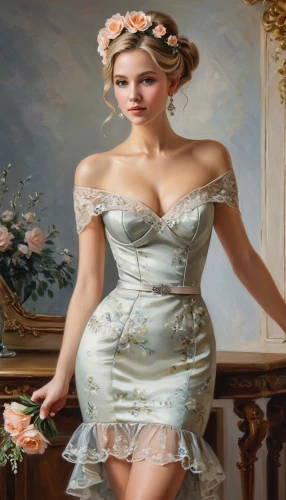 blonde in wedding dress,sposa,wedding dress,bridal dress,wedding dresses,crinoline,bridal,evening dress,wedding gown,bridal gown,petticoat,negligees,petticoats,bridewealth,a girl in a dress,matronly,vintage woman,femininity,nightdress,vintage dress,Conceptual Art,Oil color,Oil Color 06