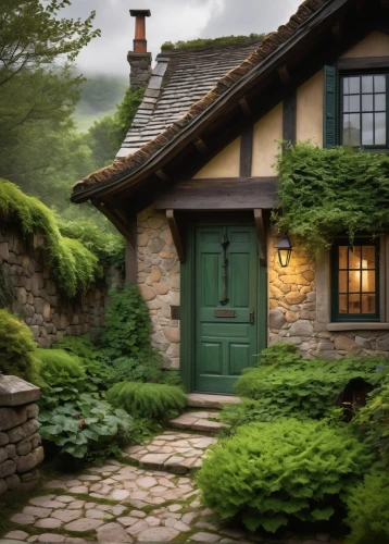 country cottage,miniature house,cottage,little house,small house,summer cottage,traditional house,house in the forest,home landscape,the threshold of the house,house in mountains,beautiful home,ancient house,house in the mountains,witch's house,lonely house,cottages,quaint,ghibli,thatched cottage,Illustration,Abstract Fantasy,Abstract Fantasy 16