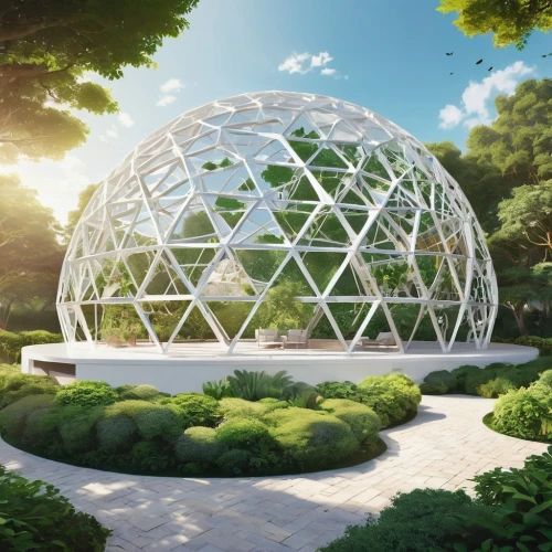 flower dome,biosphere,greenhouse cover,spaceframe,greenhouse,etfe,biodome,geodesic,greenhouse effect,biomes,biospheres,ecosphere,greenhouses,musical dome,chemosphere,glasshouse,igloos,odomes,glasshouses,terrarium,Illustration,Japanese style,Japanese Style 06