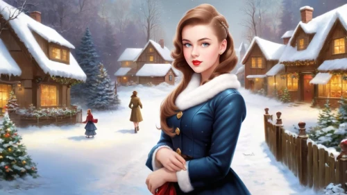 christmas snowy background,winter background,christmasbackground,christmas woman,christmas background,blonde girl with christmas gift,christmas trailer,winterplace,snow scene,suit of the snow maiden,pin up christmas girl,caroling,christmas pin up girl,the snow queen,retro christmas girl,christmas movie,christmastide,christmas wallpaper,carolers,elfed