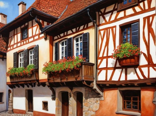 half-timbered houses,half-timbered wall,rothenburg,half-timbered house,timbered,quedlinburg,colmar,wissembourg,alsace,colmar city,timber framed building,bamberg,half timbered,rothenburg of the deaf,auberge,strasbourg,rothenberg,eguisheim,weinheim,medieval street,Conceptual Art,Daily,Daily 34