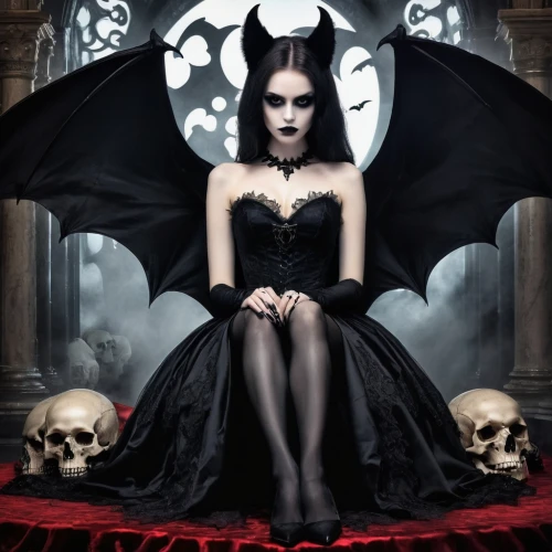 gothic woman,gothic portrait,gothic style,gothic,malefic,dark gothic mood,gothic dress,demoness,dark angel,vampyres,vampyre,pernicious,hecate,lacrimosa,vampire woman,angel of death,vampire lady,abaddon,sabbat,vampiric,Illustration,Realistic Fantasy,Realistic Fantasy 46
