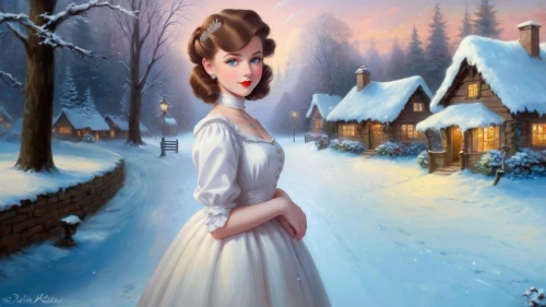 the snow queen,suit of the snow maiden,white winter dress,winter background,snow scene,white rose snow queen,christmas snowy background,syberia,christmas woman,avonlea,collingsworth,fantasy picture,carolers,retro christmas lady,caroling,winter dress,snowfalls,dawnstar,heather winter,christmas pin up girl