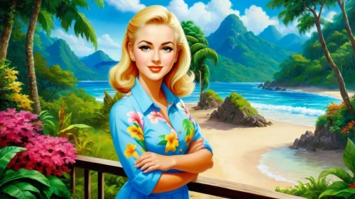 connie stevens - female,hawaiiana,tropicale,landscape background,beach background,tropico,nature background,tropical house,blue hawaii,background view nature,the blonde in the river,blonde woman,marylyn monroe - female,margaritaville,woman at cafe,hawai,bluefields,retro woman,polynesian girl,googoosh