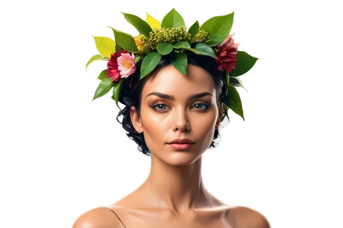 polynesian girl,diwata,marshallese,micronesian,hispaniolan,derivable,rosalinda,pilipina,girl in a wreath,dryad,amazonica,elven flower,polynesian,tongan,frida kahlo,tahitian,headdress,natural cosmetics,hula,portrait background,Photography,Artistic Photography,Artistic Photography 08