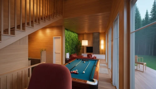 mid century house,wooden stair railing,poolroom,interior modern design,esherick,modern living room,modern room,hallway space,home interior,bohlin,cabin,wooden sauna,mid century modern,chalet,hallway,paneling,midcentury,livingroom,outside staircase,foyer,Photography,General,Realistic