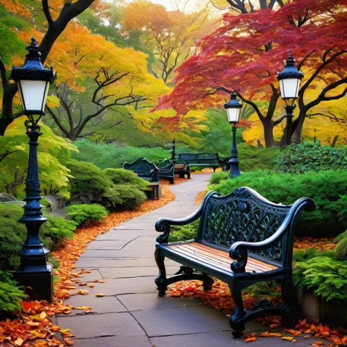 park bench,autumn park,garden bench,autumn in the park,japan garden,red bench,benches,japanese garden,autumn in japan,bench,autumn scenery,autumn background,central park,fall landscape,autumn landscape,wooden bench,walk in a park,the autumn,autumn color,stone bench,Illustration,Abstract Fantasy,Abstract Fantasy 15