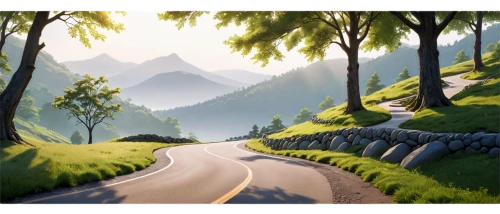 mountain road,landscape background,mountain highway,mountain pass,alpine route,hillclimb,winding road,mountain scene,world digital painting,forest road,digital painting,backgrounds,winding roads,mountains,hills,mountainsides,overpainting,alpine drive,mountain slope,background vector,Unique,Design,Character Design