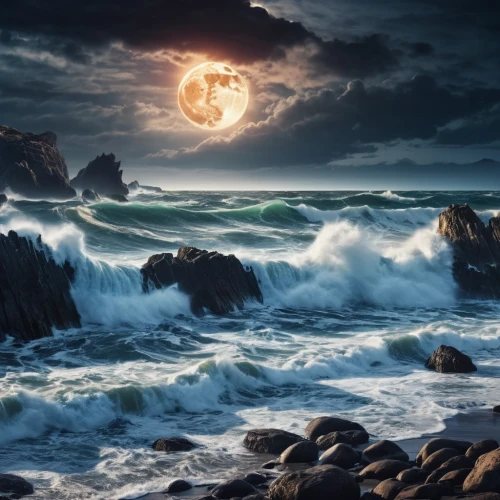 seascape,moonlit night,sea night,ocean waves,moondance,rocky coast,moonlit,moonlighted,lune,sea landscape,seascapes,dark beach,ocean background,moonlight,rocky beach,moonstruck,moonscapes,moonrise,stormy sea,blue moon,Photography,General,Realistic
