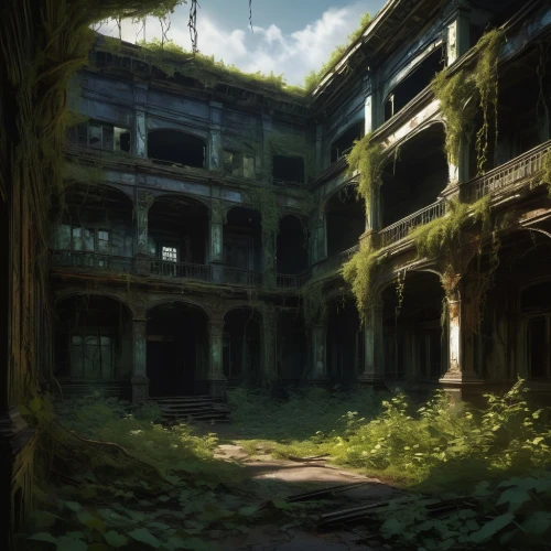 abandoned place,lost place,lostplace,abandoned places,hashima,abandoned,gunkanjima,overgrowth,lost places,ruins,derelict,dereliction,ruin,sanatorium,abandoned building,decay,abandoned school,dormitory,sanitorium,deserted,Conceptual Art,Sci-Fi,Sci-Fi 02