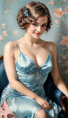 retro pin up girl,vintage woman,pin-up girl,retro pin up girls,watercolor pin up,vintage female portrait,colorization,retro women,vintage women,retro woman,model years 1960-63,pin ups,vintage girl,pin up girl,negligees,woman sitting,pin-up model,cheongsam,pin-up girls,colorizing,Conceptual Art,Daily,Daily 32