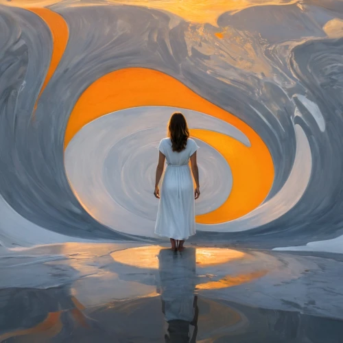 dubbeldam,swirling,upwelling,vortex,whirlpool,whirlpools,whirlwinds,world digital painting,immersed,whirling,fluidity,immersing,girl in a long dress,glass painting,girl walking away,whirlwind,eurythmy,fearnley,rippling,forcefield,Illustration,Black and White,Black and White 32