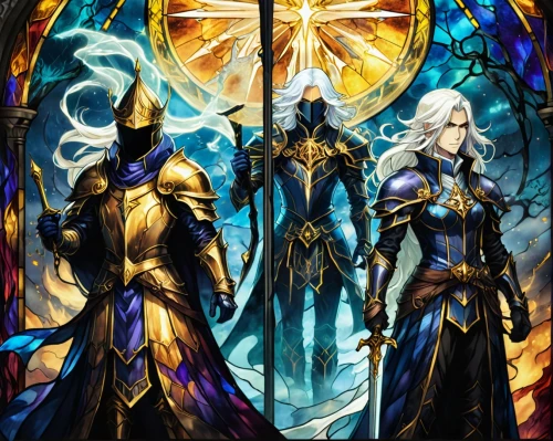 easter banner,stained glass,angels of the apocalypse,armatus,stained glass windows,stained glass window,consecrators,light and darkness,the order of the fields,silmarillion,archangels,the three magi,summoners,siegbert,protectors,forbearers,clerics,lieutenants,pelleas,tacticians,Unique,Paper Cuts,Paper Cuts 08