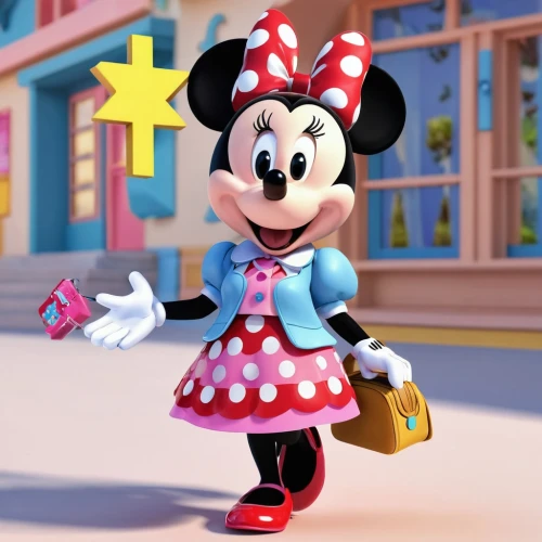 minnie mouse,minnie,mouseketeer,micky mouse,clarabelle,disneytoon,disneymania,mickey,disney character,magica,mickey mause,mickeys,clarabell,cute cartoon character,disneyfication,topolino,imageworks,micky,yakko,toontown,Unique,3D,3D Character