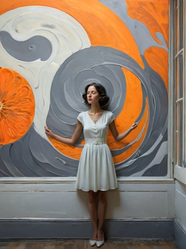 lafourcade,orange blossom,chiaradia,dance with canvases,muralist,painted wall,artist portrait,wall painting,mapei,muralists,girl in a long dress,a girl in a dress,whirling,davachi,girl with a wheel,girl in a historic way,miniaturist,flounce,maisuradze,murals,Illustration,Vector,Vector 12