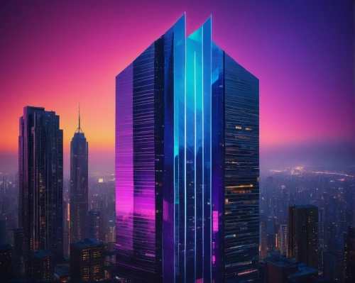 cybercity,skyscraper,pc tower,ctbuh,guangzhou,futuristic architecture,the skyscraper,skycraper,supertall,skyscrapers,hypermodern,cyberpunk,megacorporation,skyscraping,colorful city,futuristic landscape,cyberport,cybertown,escala,glass building,Art,Artistic Painting,Artistic Painting 21