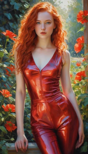 redheads,redhead doll,red head,romanoff,red petals,red flowers,red flower,red,flower of passion,shades of red,reddened,red rose,red roses,epica,girl in the garden,redhead,lady in red,persephone,scarlet witch,poppy red,Art,Classical Oil Painting,Classical Oil Painting 18