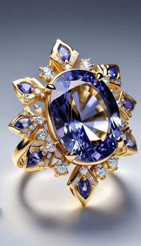 tanzanite,sapphires,ring with ornament,sapphire,ring jewelry,mouawad,chaumet,goldsmithing,dark blue and gold,jewelry manufacturing,jeweller,gemology,engagement ring,garrison,jewelers,birthstone,wedding ring,engagement rings,diamond ring,anello,Unique,3D,3D Character