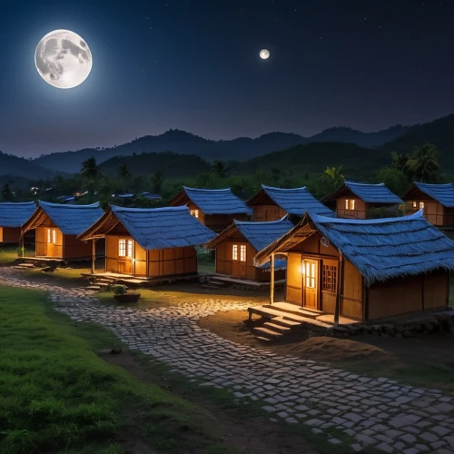 cabins,bunkhouses,wooden houses,japan's three great night views,hanok,korean folk village,inle,mountain huts,lodges,boardinghouses,moonlit night,guesthouses,chalets,log home,the cabin in the mountains,bunkhouse,magome,suncheon,electrohome,lodgings,Photography,General,Realistic