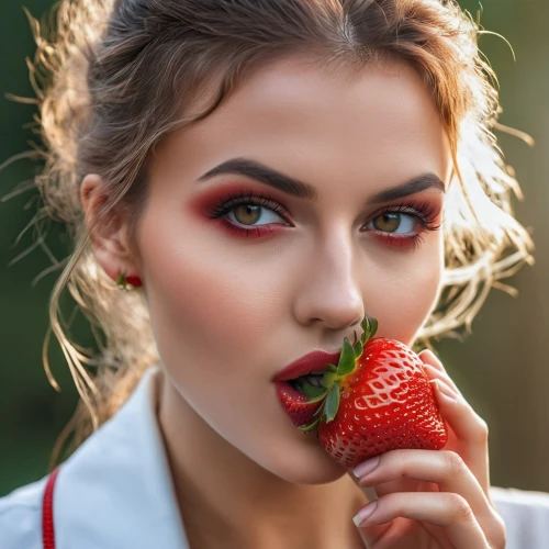 red strawberry,strawberry,strawberries,anastasiadis,olesya,woman eating apple,olya,fraise,belarussian,healthy skin,strawbs,ksenia,summer fruits,yefimova,ildiko,pastikova,red berry,ilinka,petrova,strawberry ripe,Photography,General,Realistic