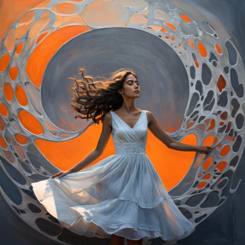 tanoura dance,whirling,spiral art,girl with a wheel,dance with canvases,stargates,swirling,kinetic art,fire dancer,spiralling,centripetal,twirling,whirlwinds,time spiral,flamenco,twirl,woman playing,spiral,spiral background,ozma,Illustration,Paper based,Paper Based 08