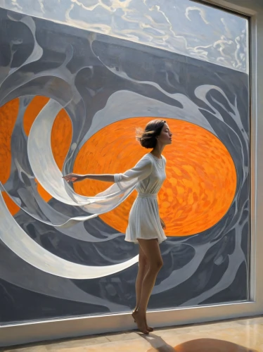 glass painting,dance with canvases,kinetic art,swirling,spiral art,3d art,sundancer,circle paint,coral swirl,glass window,gutai,whirling,art painting,glass wall,light of art,marble painting,meticulous painting,whirlwinds,wall painting,glass pane,Illustration,Vector,Vector 12