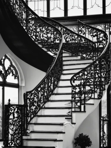wrought iron,winding staircase,staircase,stairways,staircases,wrought,ironwork,escalera,balustrade,escaleras,stairwell,outside staircase,circular staircase,stairwells,spiral staircase,stairway,railings,stair,steel stairs,spiral stairs,Illustration,Black and White,Black and White 33