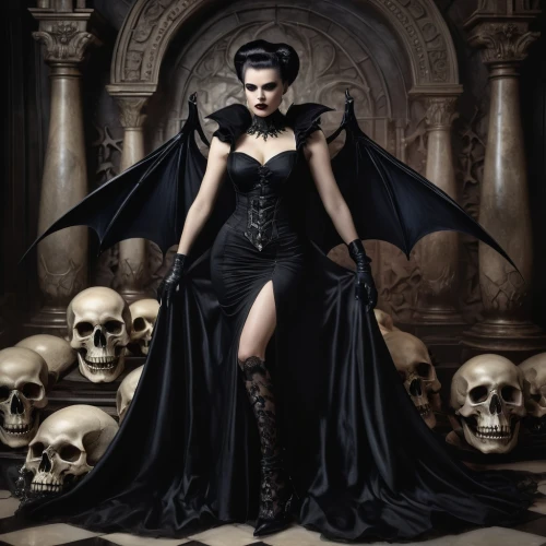 gothic woman,dark angel,gothic portrait,gothic style,gothic dress,gothic,hecate,demoness,malefic,dark gothic mood,abaddon,black angel,angel of death,hekate,vampire woman,vampyres,pernicious,vampyre,vampire lady,goth woman,Conceptual Art,Sci-Fi,Sci-Fi 02